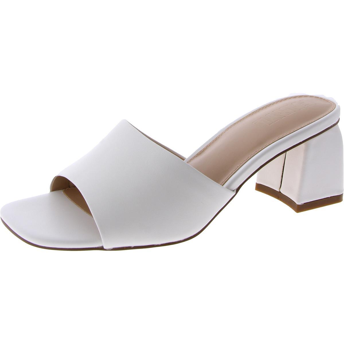 Женские белые кожаные туфли на высоком каблуке Faryl Robin 8 среднего размера (B,M) BHFO 8962