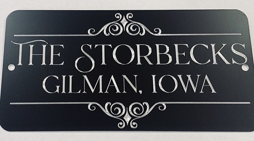 Silver Engraved Personalized YOUR Text Custom House Home Metal 6x12 Sign Gift - 第 6/13 張圖片