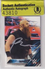 Erick Rowan Signed 2016 Topps WWE Then Now Forever Card 120 BAS COA AEW RedBeard