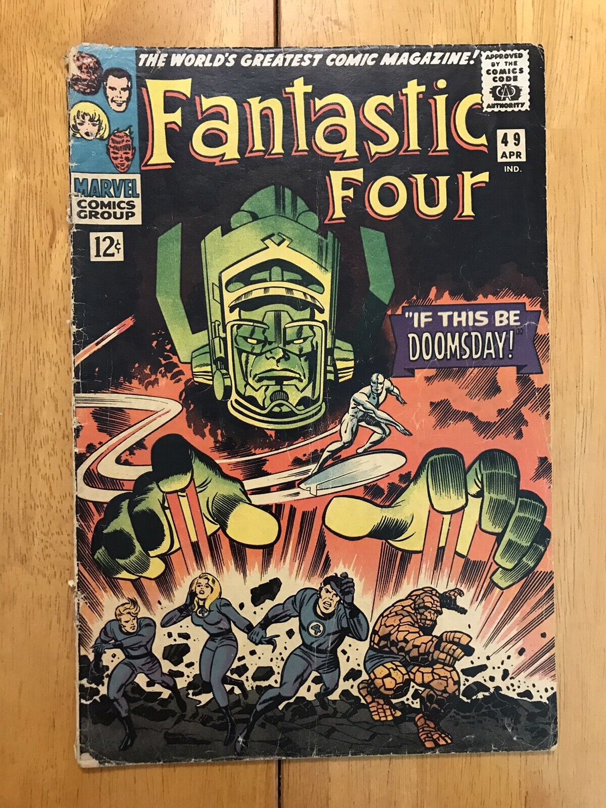 Fantastic Four 49 1966 Marvel 1.8 GD- 1st Full Galactus 2nd Silver Surfer