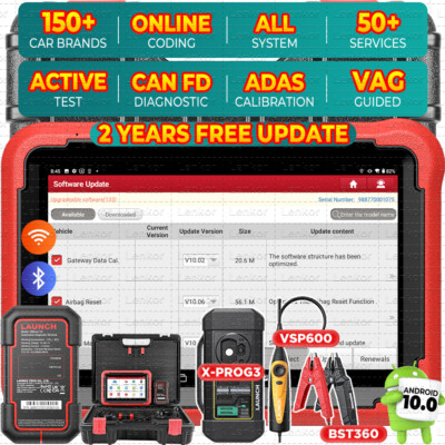 2024 LAUNCH X431 PROS V+ 5.0 Car Diagnostic Tool Bidirectional Scanner Coding