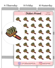 Pet Comb Icon Planner Stickers, Pet Care Sticker, Calendar & Journal Sticker