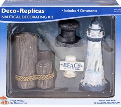 Penn-Plax Deco-Replicas 4-Piece Aquarium Decoration kit