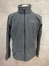 Columbia Benton Springs Fleece Jacket Women's Gray Logo Full Zipper Size XL