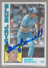 Autographed 1984 Topps Barry Bonnell - Blue Jays