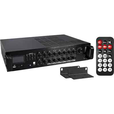 Eagle 6-Zonen 120W 100V Line Mixer Verstärker mit Bluetooth FM & USB/SD