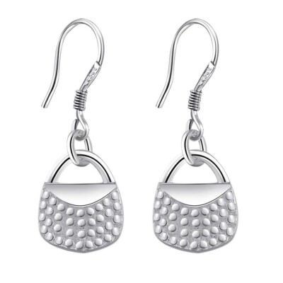 Silber Ohrringe ''Silver Hand Bag'' - Sofortversand aus Frankreich