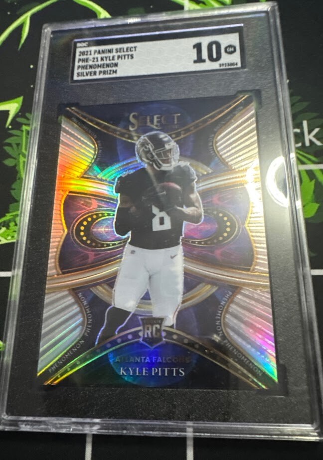 2021 panini select phe-21 kyle pitts phenomenon silver prizm sgc 10