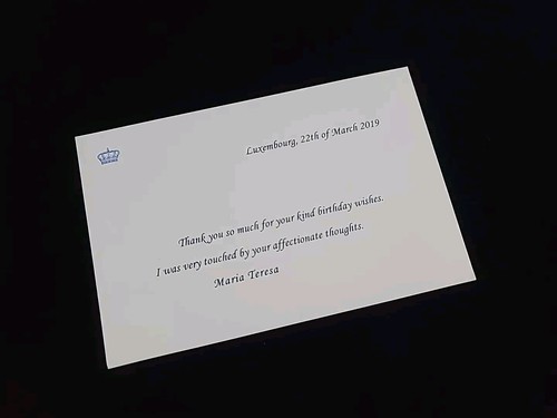 Luxembourg Royalty Famille Royale Carte Lettre Grand Duchesse Maria Theresa Lu