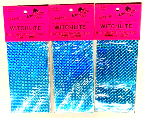 3 Packs Witchcraft Witchlite Bait Decorator Tape Light Blue Prism 2-Sheet Pack - Imagen 2 de 18