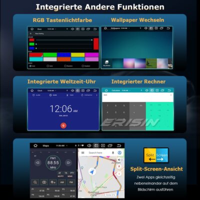 12,3& ANDROID 14 8-Kern 128GB GPS Autoradio Nav Produktbild-Vorschau 7