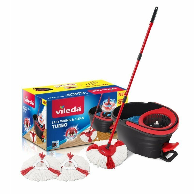 Vileda Easy Wring And Clean Turbo Mop With 2 Refills