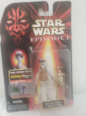 NIB Star Wars Episode I Ody Mandrell with Otoga 222 pit droid w/Comtech Chip
