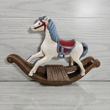 Vintage Rocking Horse Baby Nursery Wall Decor Burwood 80's Made in USA