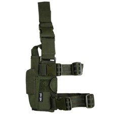 ARMY TACTICAL PATROL ADJUSTABLE LEG PISTOL HOLSTER CORDURA MOLLE WEBBING OLIVE