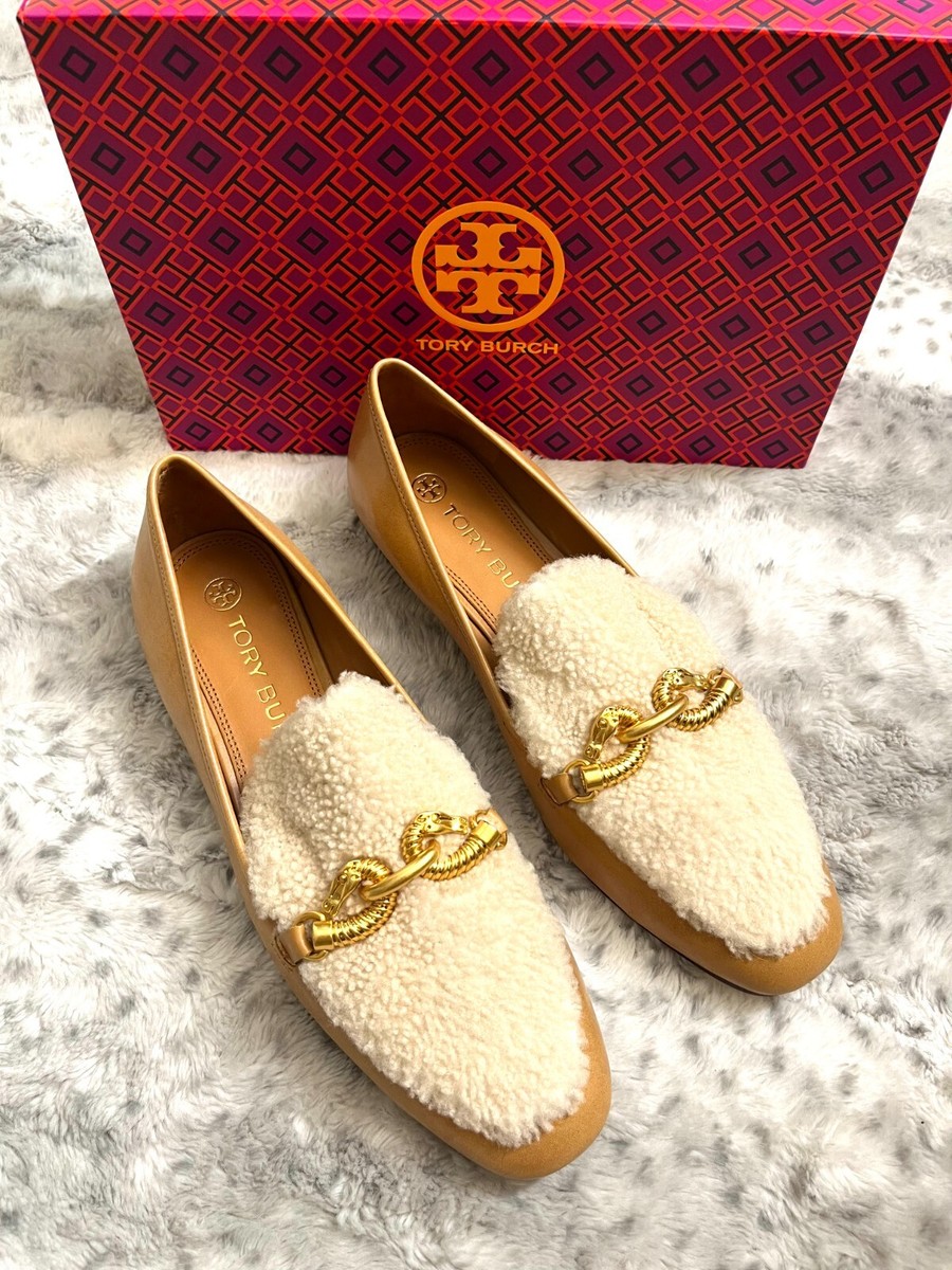 TORY BURCH ふわふわ柔らかファー ダブルTロゴ ジュエルシアリング