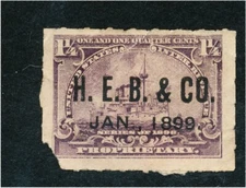 RB 25      H. E. B. & CO.   Jan. 1899            used           ..... 161294