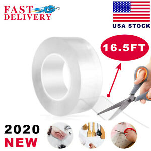 16-5ft-Nano-Magic-Tape-Double-Sided-Traceless-Washable-Invisible-Gel-3CM-1MM-5M
