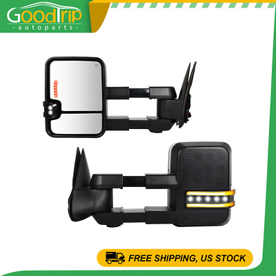For 99-02 Chevry Silverado Sierra Power Heated Clearance Arrow Signal Tow Mirror