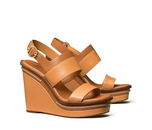 NIB TORY BURCH SELBY 120 BEIGE BROWN 