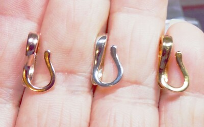 8x15mm INTERCHANGEABLE Pendant Hanger SLIDE Pearl Enhancer SILVER, ROSE or YG