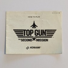 Top Gun The Second Mission Nintendo NES Instruction Manual Booklet ONLY