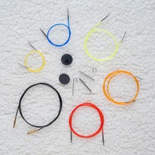 KnitPro Kunststoffseil mit Zubehör Neu in bu...