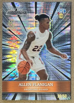 2021-22 Wild Card Alumination Silver Sparkles Holo-Lux Allen Flanigan /50 #BC-3