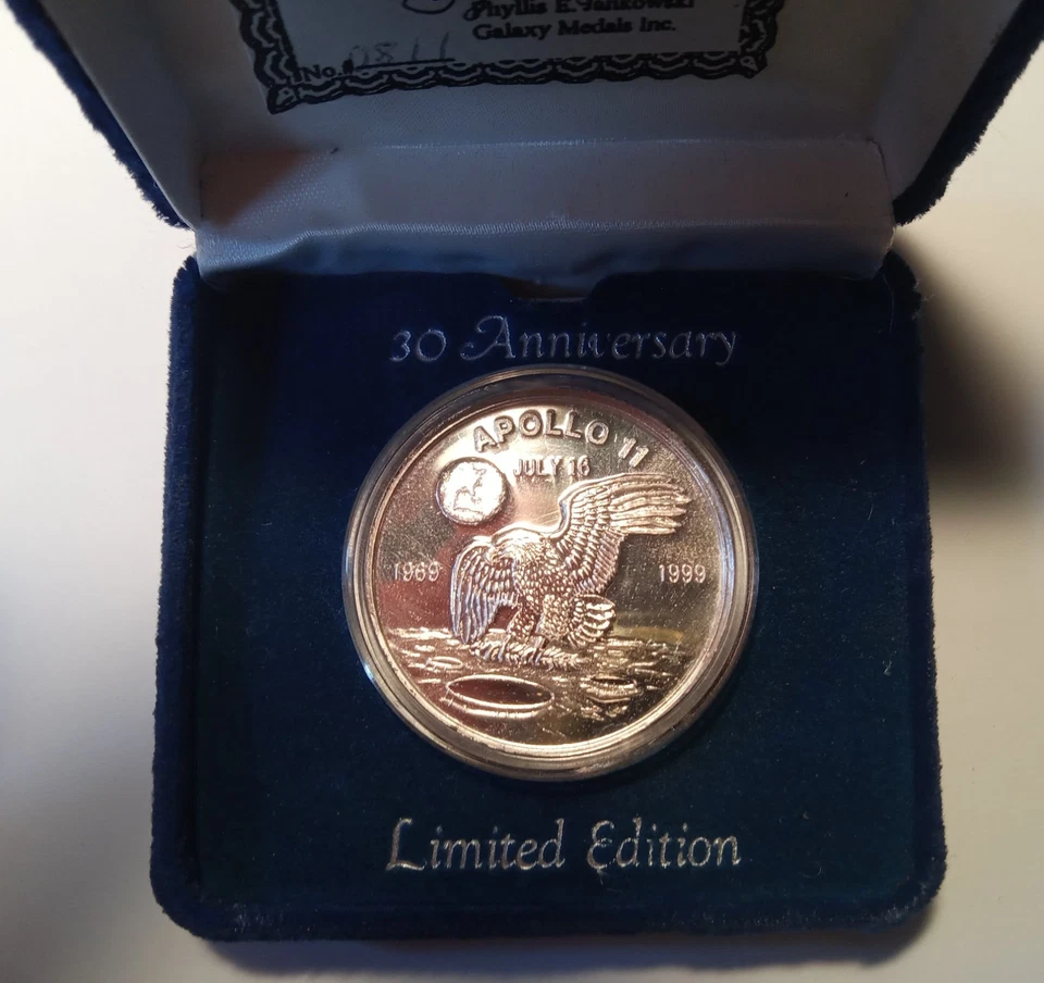 1999 Apollo Proof Cameo Silver Commemorative With COA VERY RARE! - Image 2 of 2