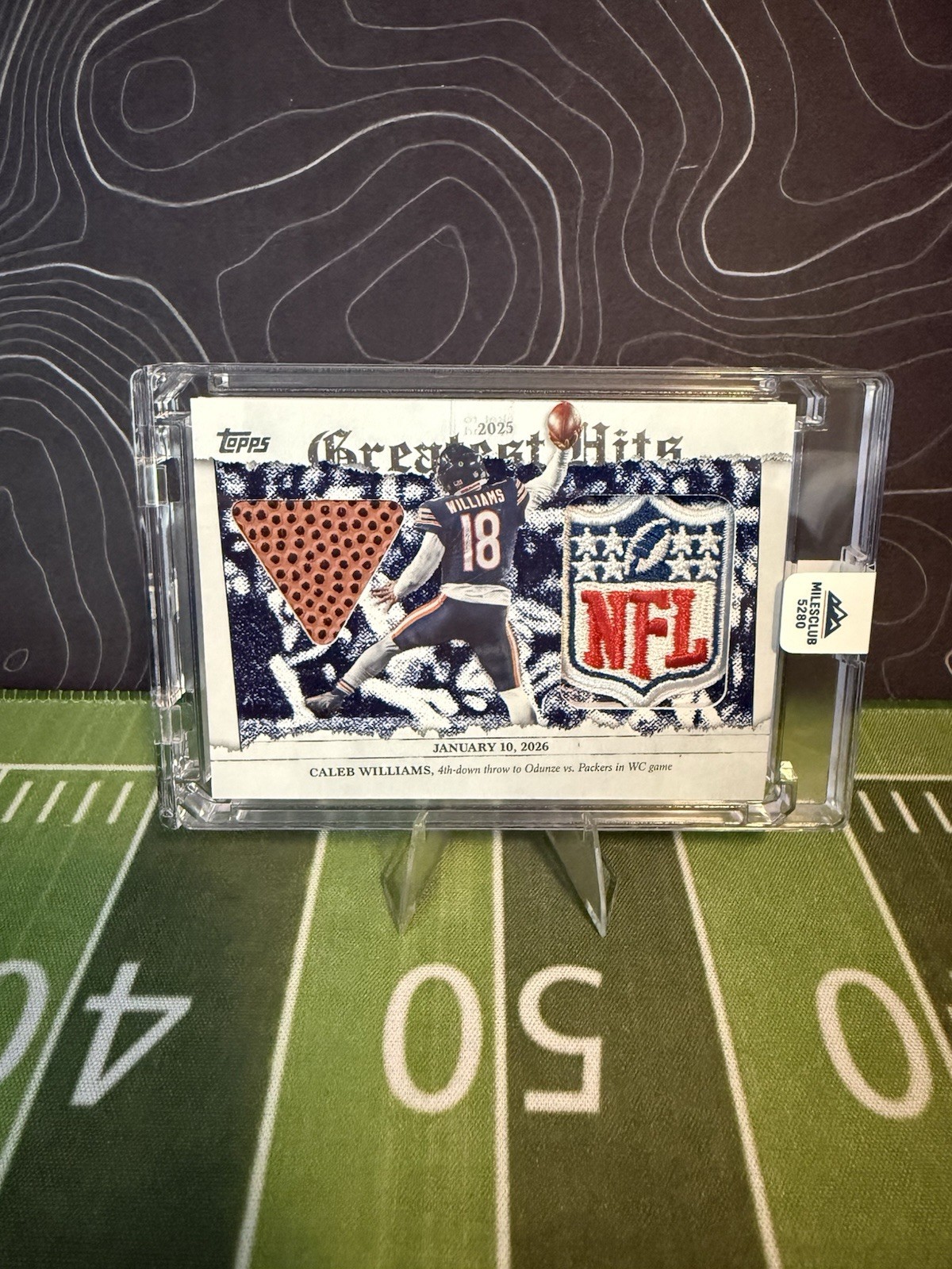 Caleb Williams Chicago Bears 1/1. MCC5280. Custom Sports Card. Patch.