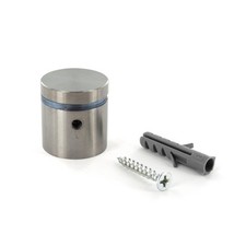 Sign Standoff 1" Diameter x 3/4" Barrel Length Brushed Stainless Finish Eco Lock