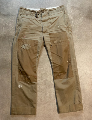 RRL Ralph Lauren Repaired/Distressed Twill Field Pants - Sz 28x30