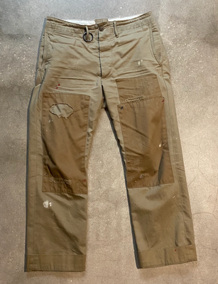 RRL Ralph Lauren Repaired/Distressed Twill Field Pants - Sz 28x30