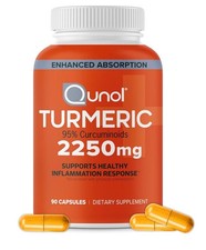 Qunol Turmeric Curcumin ,Joint Support Supplement 2250mg, 90 Capsules