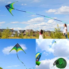 110'' Delta Kite for Adults Easy to Fly Best for Beginners with 98ft Tail