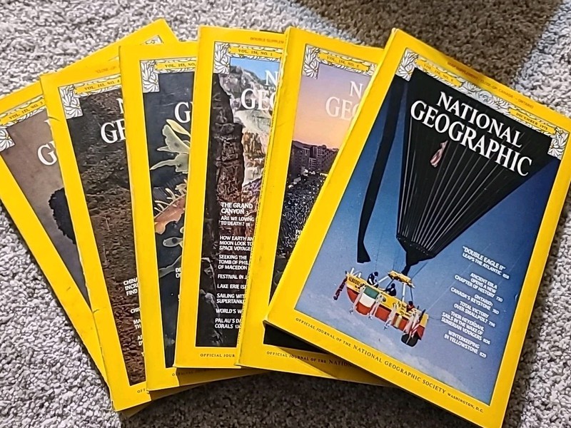 National Geographic Lot of 6 – 1978 Issues (Mar, Apr, Jun, Jul, Nov, Dec) –...