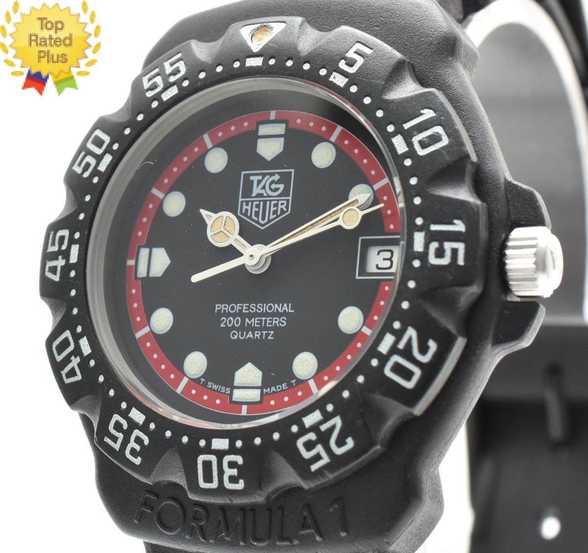 MINT* Vintage Tag Heuer Formula1 Pro 383.513/1 Black Quartz Men's