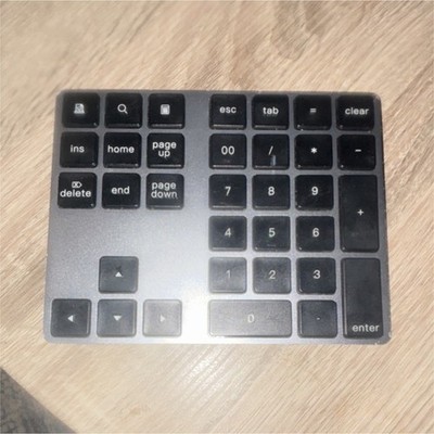 34 Keys Bluetooth Numeric Keypad Black QWERTY English Input Device
