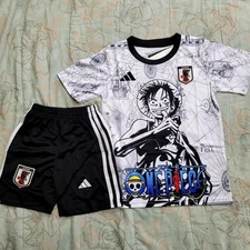 Japan Soccer Jersey Anime One Piece Luffy Concept Edition Kids/Youth Jersey