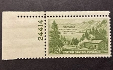 1951 Sc # 999  3c Carson Valley, Nevada - US Unused Postage Stamp MNH OG