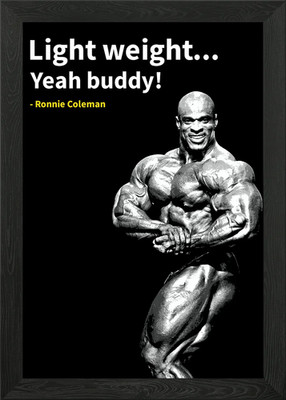 Ronnie Coleman Zitate gerahmtes Wandbild Poster Leinwanddruck Bild
