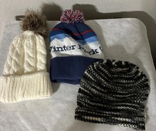 Toboggans Beanies Lot of 3 One Size Unisex Winter Hat Knit Cap