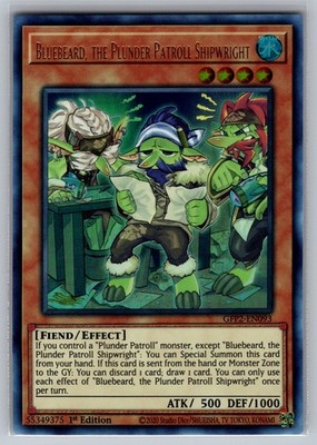 Yugioh Bluebeard, the Plunder Patroll Shipwright Ultra Rare GFP2-EN093 NM