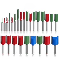 1/4 Shank 1 or 2 Blade Straight Flush Trim Router Bit Woodworking Cutter 6.35mm