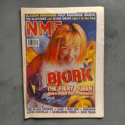 BJORK NME MAGAZINE 1996 RADIOHEAD PULP MANICS LUSH SCREAMING TREES BRITPOP RARE