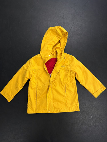 Kids Yellow Raincoat - Child Large - Hooded Waterproof Jacket Unisex Brand New