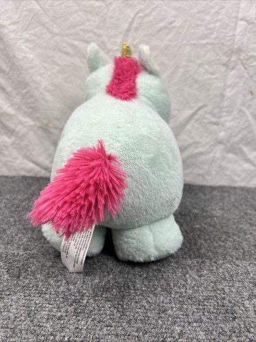 Kellytoy Chubby Unicorn Blue 9" Gold Horn Stitched Eyes Plush Stuffed 2021 - Picture 3 of 8