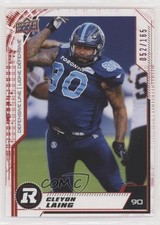 2020 Upper Deck CFL Red 52/165 Cleyon Laing #97 11pj