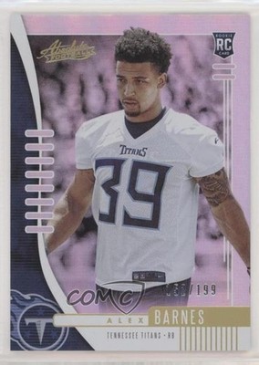 2019 Panini Absolute Rookie Spectrum 155/199 Alex Barnes #193 Rookie RC 0b3