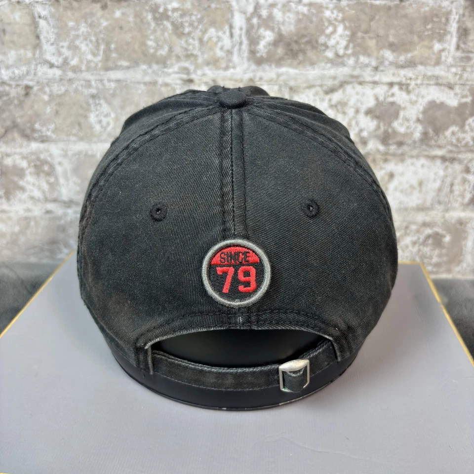 ESPN Hat Cap Strap Back Mens One Size Black Red Embroidered Dad Cap Baseball - Image 3 of 4